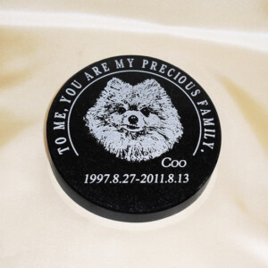 Cooの石彫エンブレム